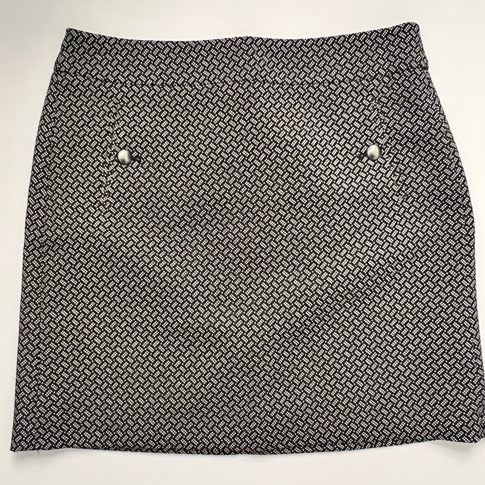 LOFT Black and White Pencil Skirt